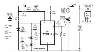 PPTC在燈觸摸調(diào)光器電路中的應(yīng)用 PPTC在燈觸摸調(diào)光器電路中的應(yīng)用